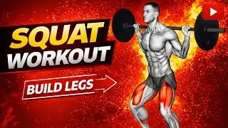 SQUAT WORKOUT 🔥 Build Bigger Legs Fast  Leg Day Muscle Growth#SquatWorkout#GymWorkout#MuscleBuilding