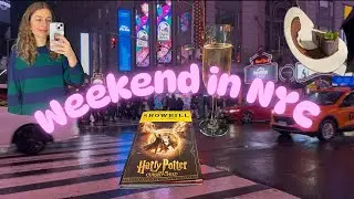 A Weekend in NYC | snowy train ride, Manhattan adventures, & Broadway show