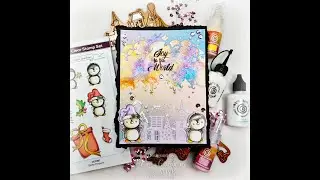 Santa Penguins Fabiola Giardinaro clear stamps Creative Expressions