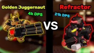 Какая башня выживет в Endless Refractor против Golden Juggernaut (Roblox TDX)