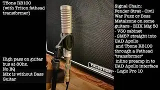 SM57 and T.Bone RB100 Mic Test