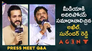 Agent Press Meet Q&A | Akhil Akkineni | Mammootty | Sakshi Vaidya | Surender Reddy | Anil Sunkara