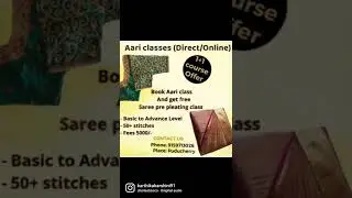 Aari direct and online class/ order. Book now free demo classes. contact no:9159713026