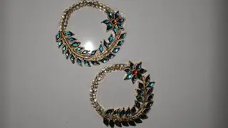 From Stones to Sparkle ✨ Leaf & Floral Kundan Earrings Making | Handcrafted Jewellery