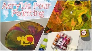 Acrylic Pour Painting || Flip Cup Technique || Abstract Fluid Art || Easy & Beginner Level #wetime