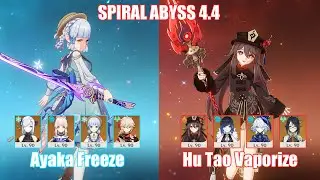 C0 Ayaka Freeze & C0 Hu Tao Xianyun Vaporize | Spiral Abyss 4.4 | Genshin Impact