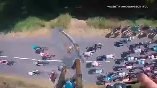 BIKE STUNT: Cyclist jumps over Tour de France riders | ABC7