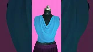 Cowl Neck Tutorial | Easy Way of Making Cowl Neck Top #cowl #neck #top  #foryou #yt #sewing #fashion