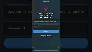 forgot insta I'd or password?
