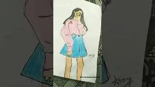 beautiful girl taking selfie | It's me ananya drawing # short..