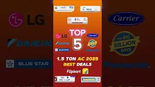 Top 5 AC 1.5 Ton 5 Star in India 2025 | budget price Air conditioner on flipkart big billion Days