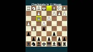 Win in 11 Moves #chess #chessstrategy #chessopenings #blackarmy #checkmate