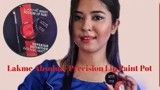 Lakme Absolute Precision Lip Paint Pot Review | Creating Nabami /Navratri look | #newlaunch #lakme