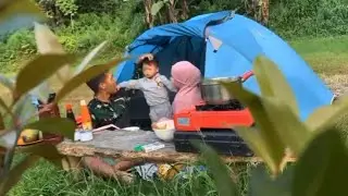 Camping keluarga 📍cibuluh land camping ground sentul bogor #fyp #camping #bogor 