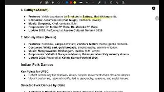 Art and Culture L-&nbsp; 6| Indian Classical and Folk Dances| UPSC CSE |PSC |Quick