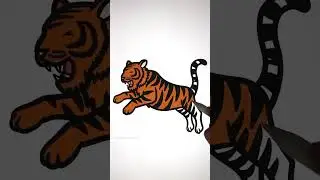 How to Draw a Tiger | Wild Animals | Drawing and Coloring for Kids #drawing #art #animals #kids