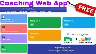 how to build coaching application web app script and google sheet use how to create school app free