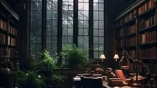 Cozy Victorian library &mdash; rain sounds for sleeping, focus, study, and calm