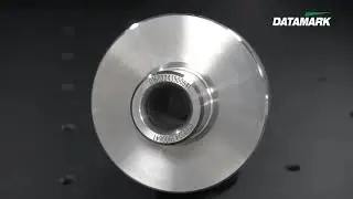Circular marking on machined component with Datamark PRO+ Fiber Laser