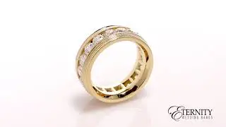 3.0 CTTW Satin Finish Diamond Eternity Men's Ring (108B)