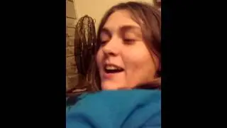 Kristen sitting on me