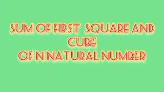 sum of first square and cube of n natural number.@jayasrischannel1713