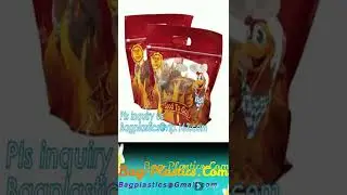Zipper Hot Chicken Bags Roasted Chicken Packaging Bag With Window/ Microwaveable Grilled Chicken Bag