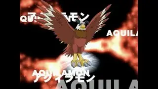 Hawkmon Digivolves to Aquilamon - Digimon Adventure 02 [2000]
