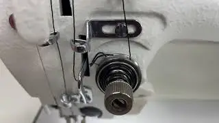Как заправить нитку в промышленную швейную машину с шагающей лапкой PS-0303D