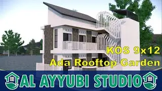 DESAIN RUMAH KOS 10 KAMAR 9x12 METER