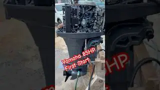Yamaha 85HP 2 stroke First Start #yamaha #yamahaoutboards #revsyourheart #boat #outboard #borneo