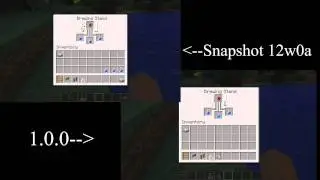 Minecraft brewing speed in 12w01a