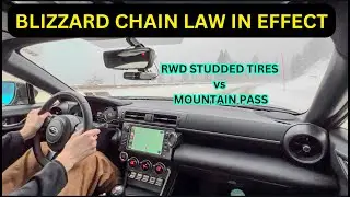 RWD Studded Tires - Mountain Pass Blizzard Test  - 4K
