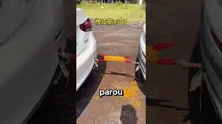 Ele tentou parar um carro com elásticos!!