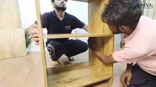 Furniva Nexa 2 Door Wardrobe DIY Installation | Modern Wardrobe with Wooden Handles & Hanging Rod