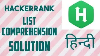 List Comprehension | Hackerrank Solution| Python | In Hindi