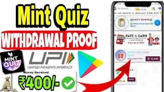Mint Quiz App Withdrawal Proof 🤯💯 Mint Quiz App Real Or Fake 💥💰 New Online Earning App Today