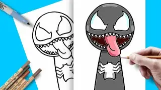 How To Draw Venom Sprunki | Step by Step Art Lesson for Beginners