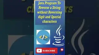 Java Program to Reverse a String without Reversing Digits and Special Characters.