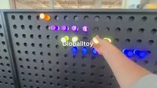 Giant LED Light Peg Board Wall &ndash; Interactive Sensory Play Equipment for Kids&rsquo; Indoor Playgrounds