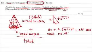 To&aacute;n IGCSE PP 4 - C&acirc;u 5. Cone cylinder surface area - 2023 -s42