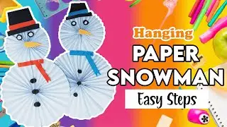 Hanging Paper Snowman #2