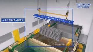 Animation demonstration of scaffold specific hot-dip galvanizing production line