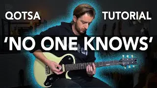 QOTSA 'NO ONE KNOWS' Guitar Tutorial // C Standard Tuning how to play