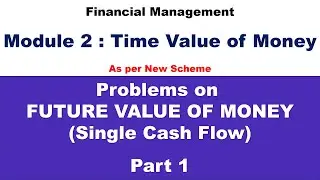 Problem on Future Value of Money Single Flow | Part 1 |Time Value of Money |  Financial Management