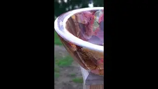 Make a Autumn Resin Bowl With No Turning #shorts