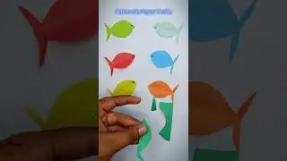 Paper Fish Making🐬#colourpaper #fishmaking #papercraft #paperfish #handmade #origami #diy #paper