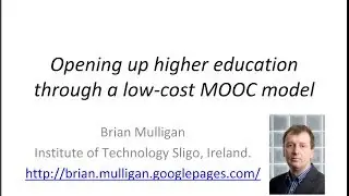 Opening up higher education through a low-cost MOOC model