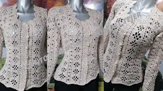 КАРДИГАН LIGERO A КРЮЧКОМ СВЕТЛОГО ЦВЕТА