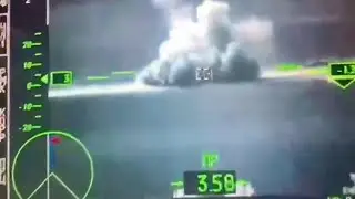 Ka-52 attacks with a missile Vikhr BMP of Ukraine